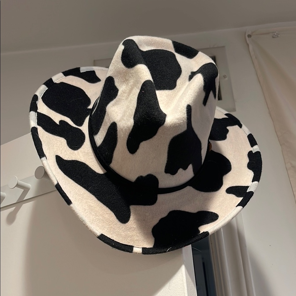 Black and White Cow Print Bucket Hat